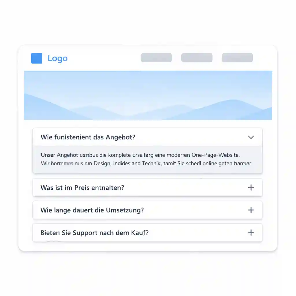 Interaktiver FAQ-Bereich